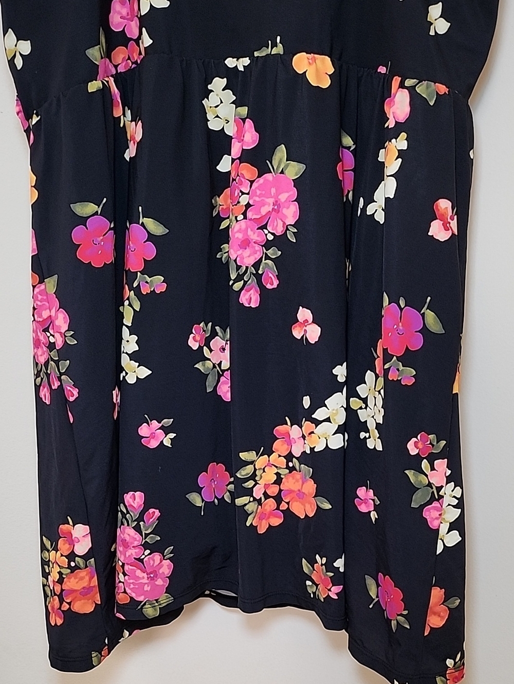 Lands' End Slender Suit wrap dress crossover V-neck Floral Blooms Swimsuit Sz 18 - Picture 12 of 16